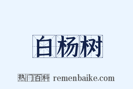 白杨树是什么意思的图片